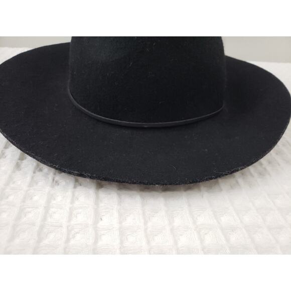 (F5) Women’s Cowgirl Felted Hat Black 100% Wool One Size - Picture 2 of 4
